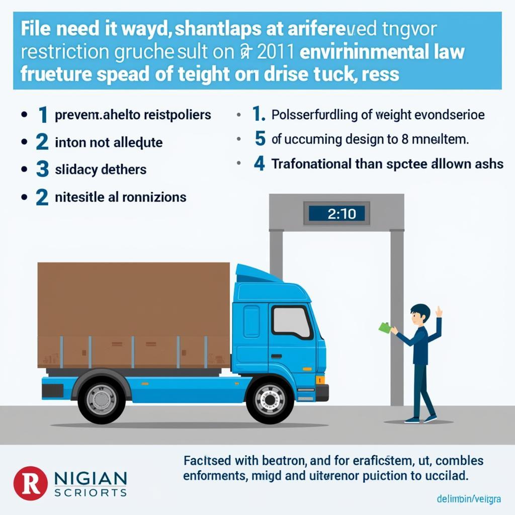 8-ton truck with controlled load according to environmental law