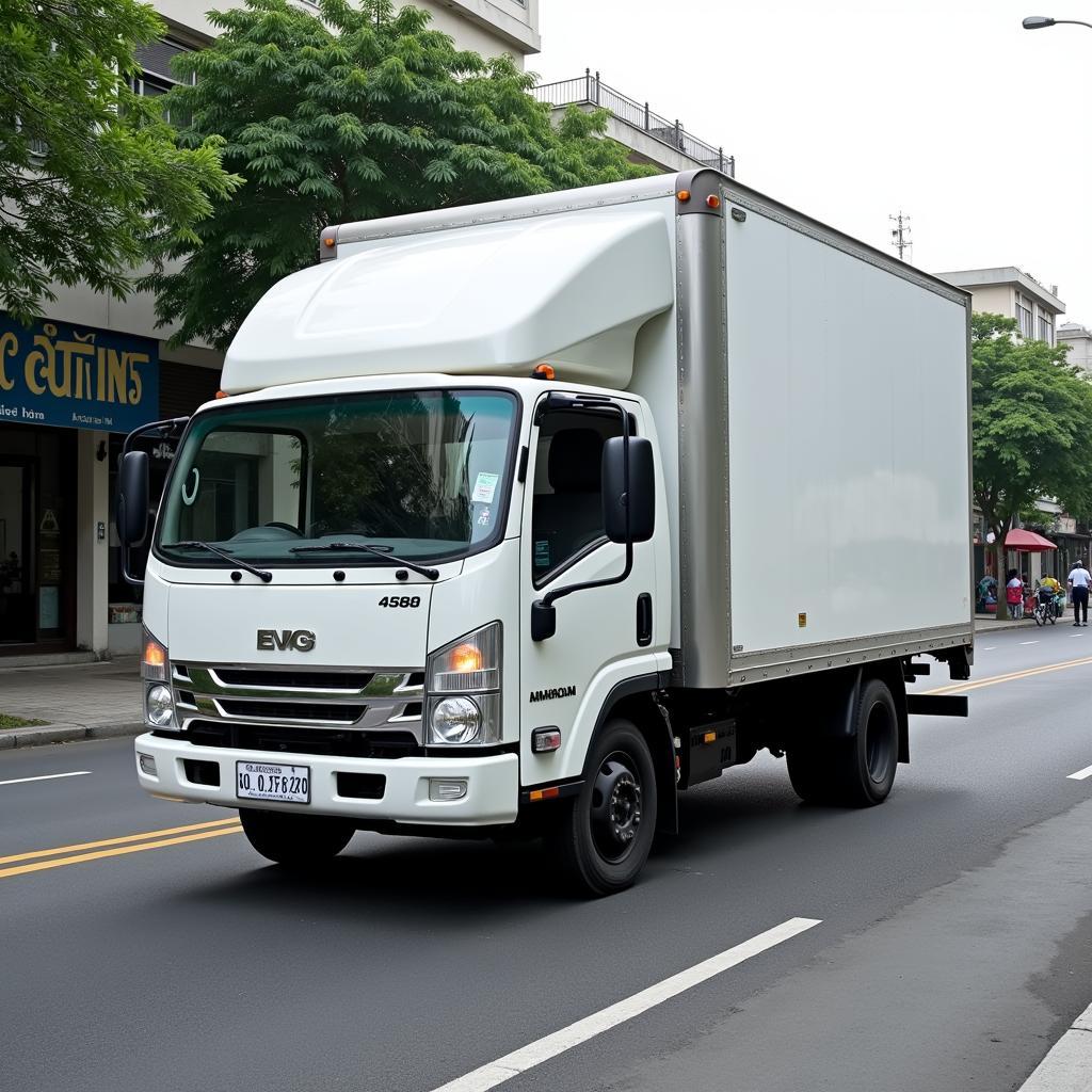 Fuel-efficient trucks in Hanoi