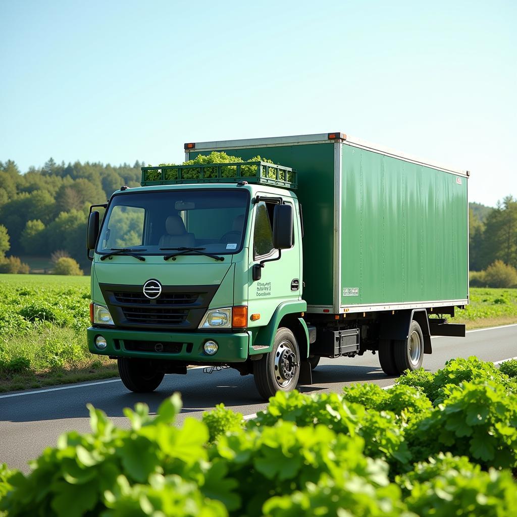 Xe tải vận chuyển nông sản xanh, thân thiện môi trường