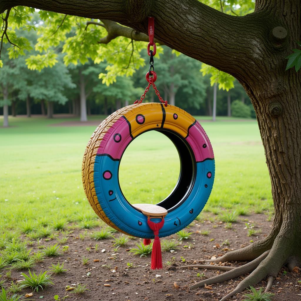古タイヤでブランコDIY：廃材利用で楽しい遊具を手作り